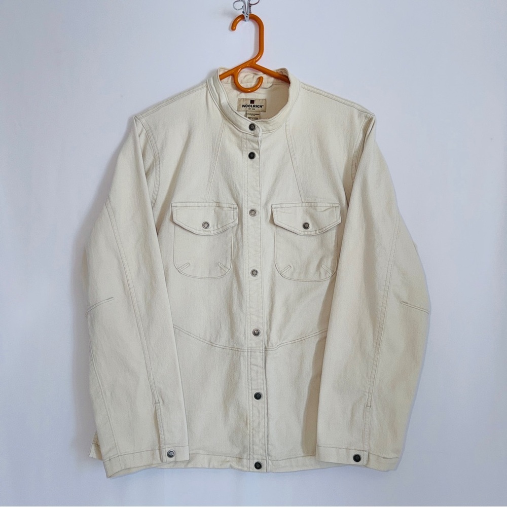 85% Cotton Woolrich Ladies Cream Light Weight Summer Jacket 😍